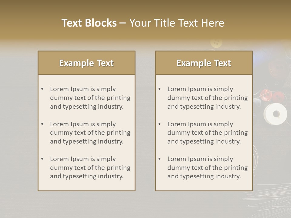 Bobbin Fibre Product PowerPoint Template