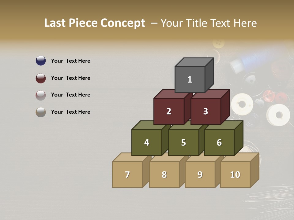 Bobbin Fibre Product PowerPoint Template