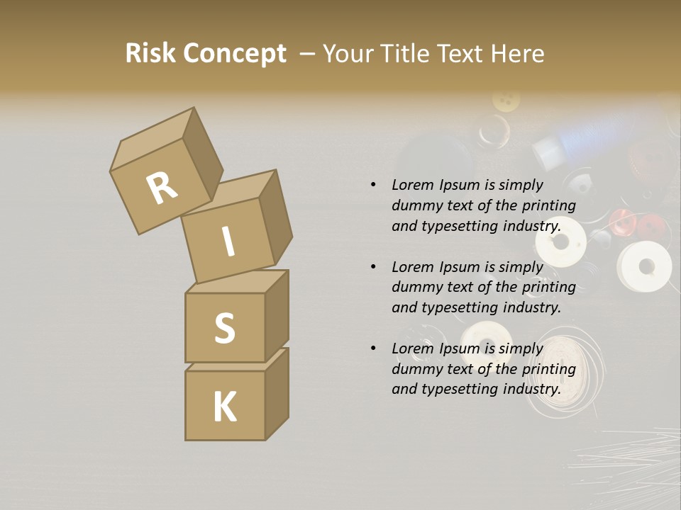 Bobbin Fibre Product PowerPoint Template