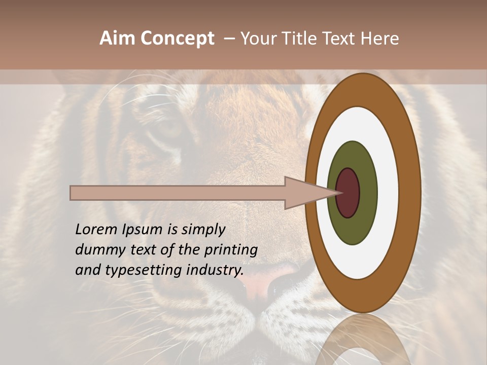 Tiger Page Closeup Safari PowerPoint Template