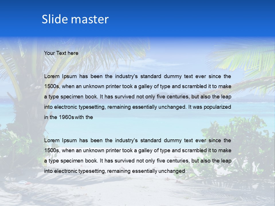 Landscape Lagoon Summer PowerPoint Template