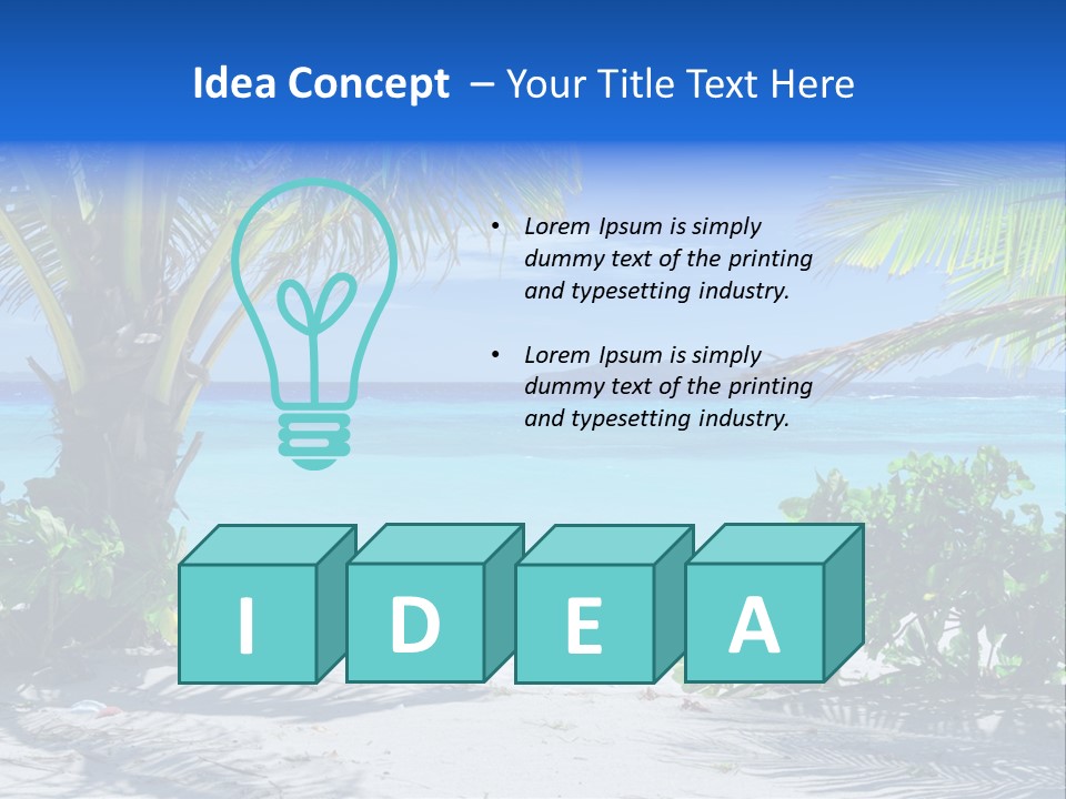 Landscape Lagoon Summer PowerPoint Template