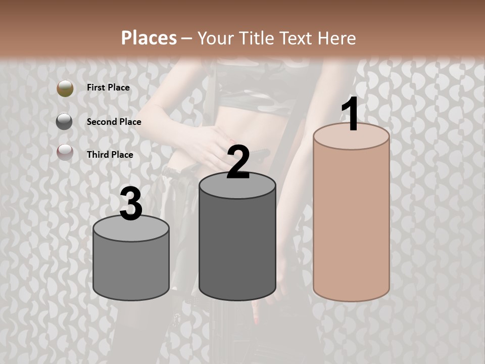 Holding Rifle Sexy PowerPoint Template