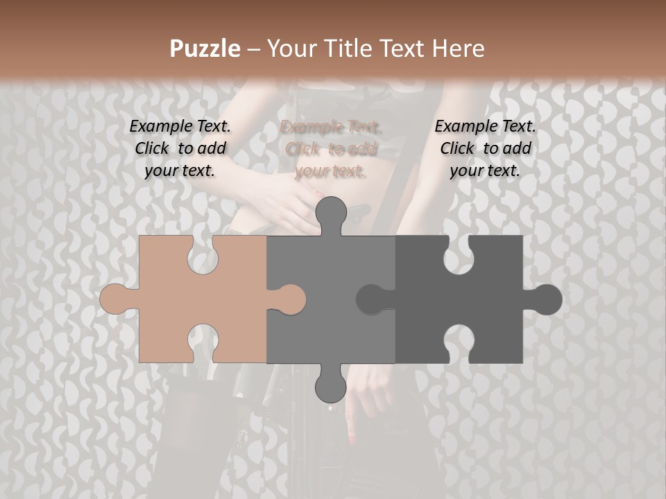 Holding Rifle Sexy PowerPoint Template