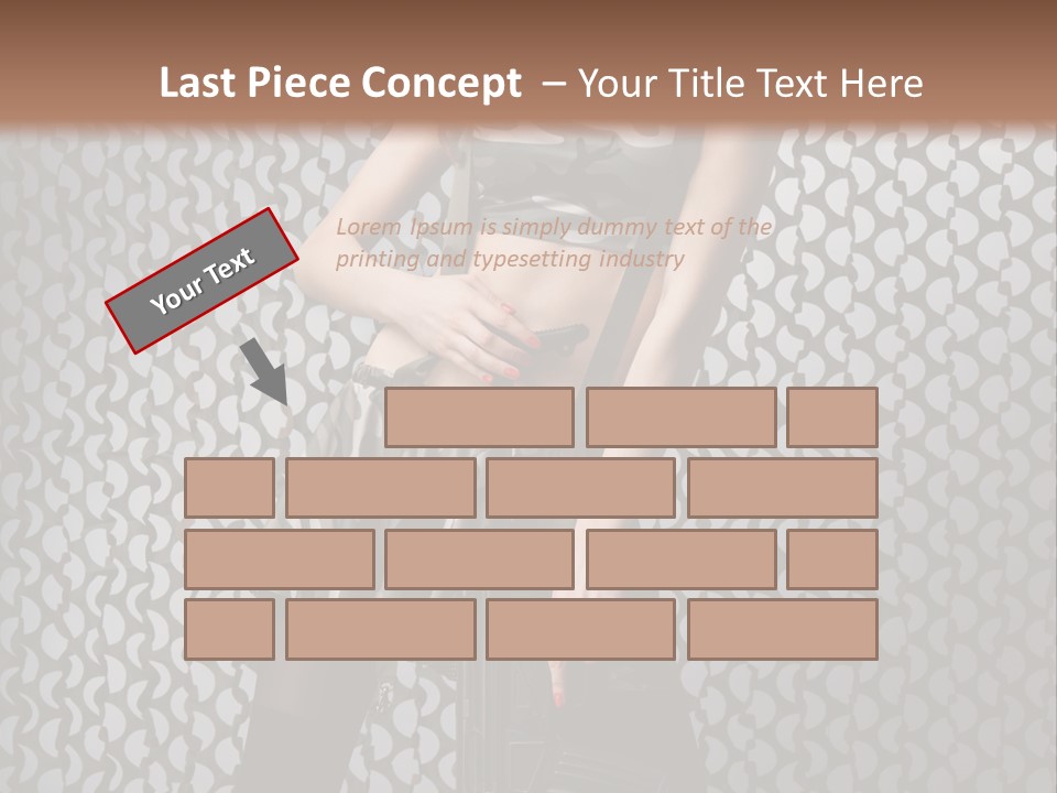 Holding Rifle Sexy PowerPoint Template