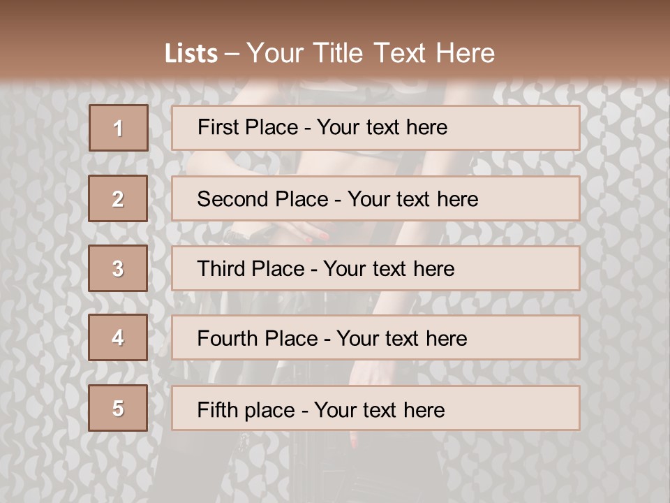 Holding Rifle Sexy PowerPoint Template