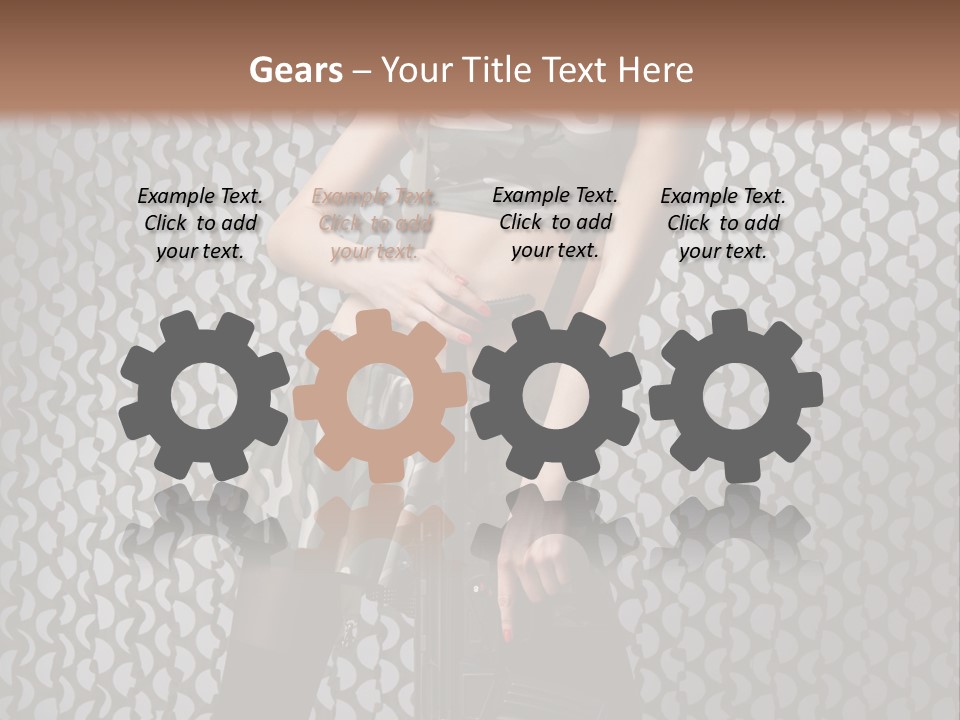 Holding Rifle Sexy PowerPoint Template