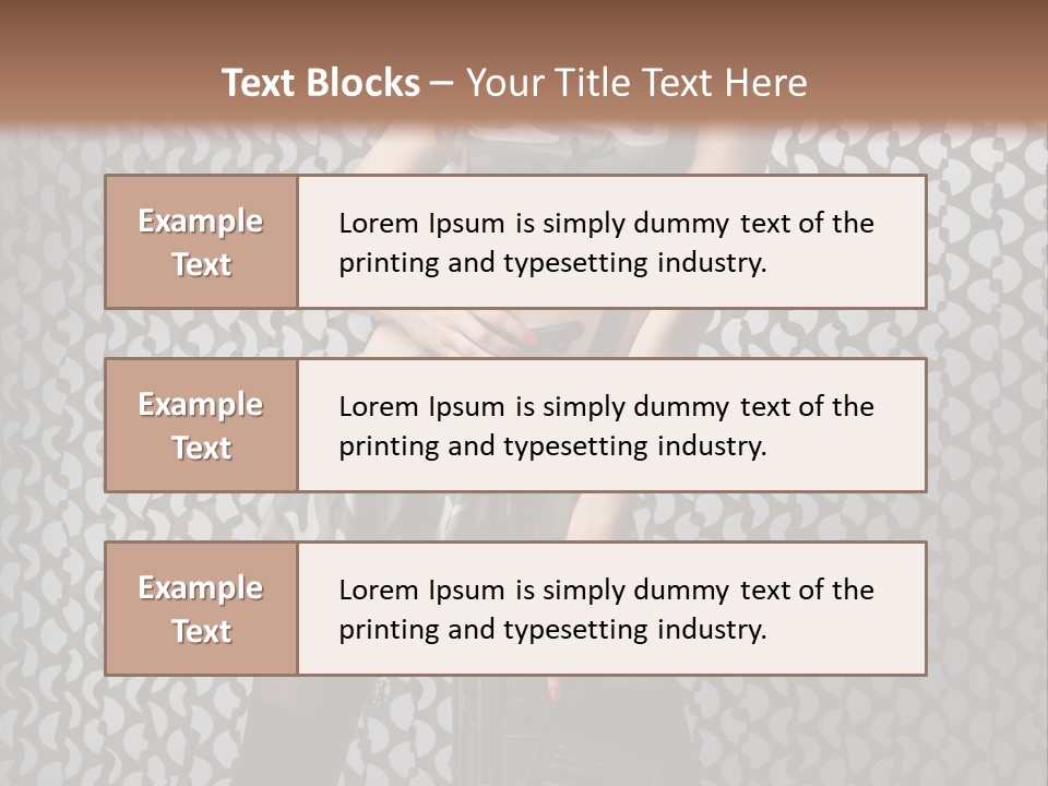 Holding Rifle Sexy PowerPoint Template