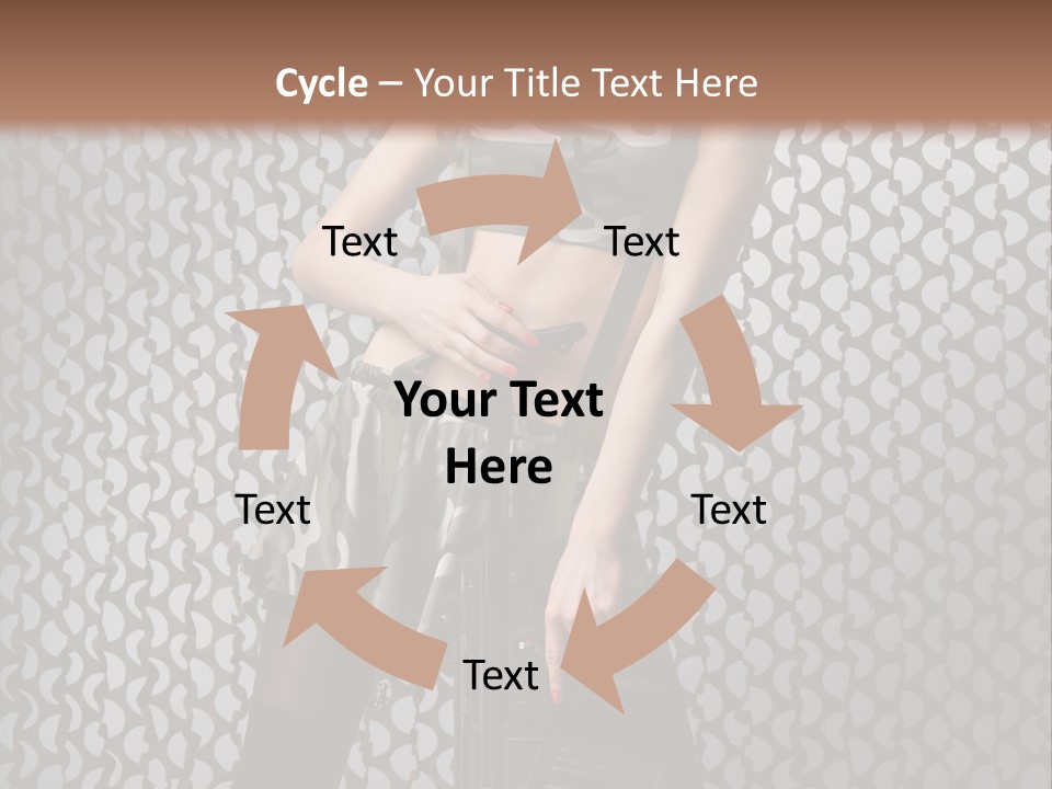 Holding Rifle Sexy PowerPoint Template