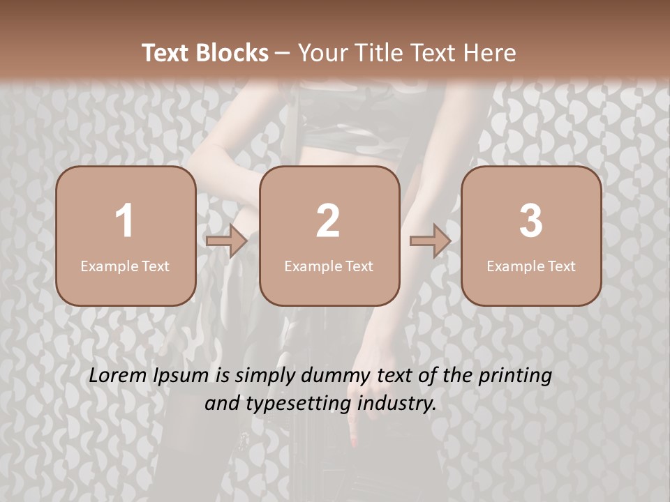Holding Rifle Sexy PowerPoint Template