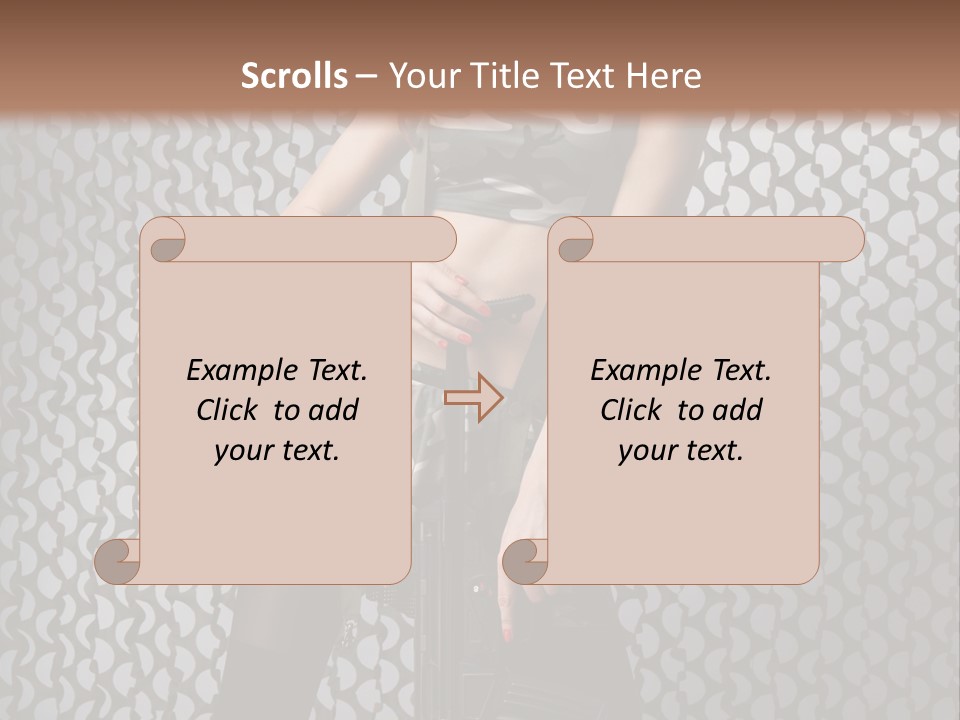 Holding Rifle Sexy PowerPoint Template
