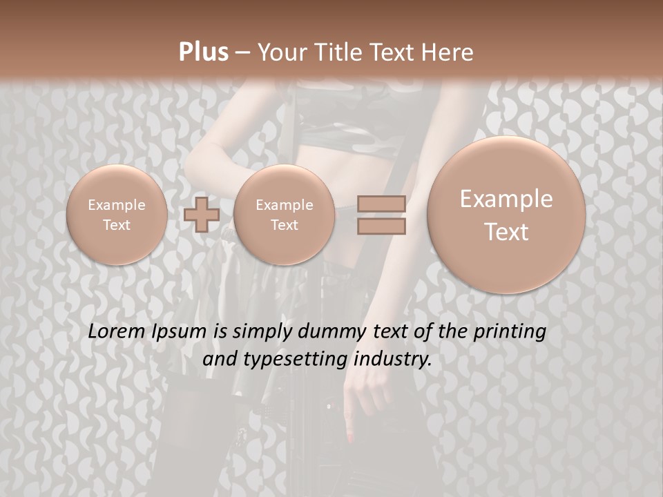 Holding Rifle Sexy PowerPoint Template