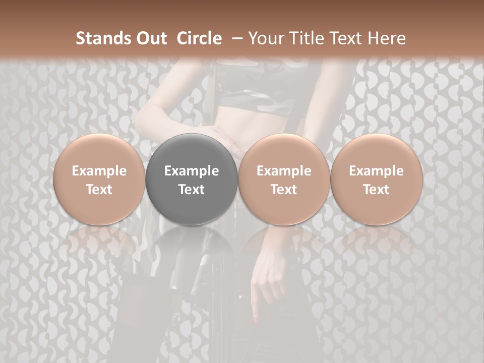 Holding Rifle Sexy PowerPoint Template