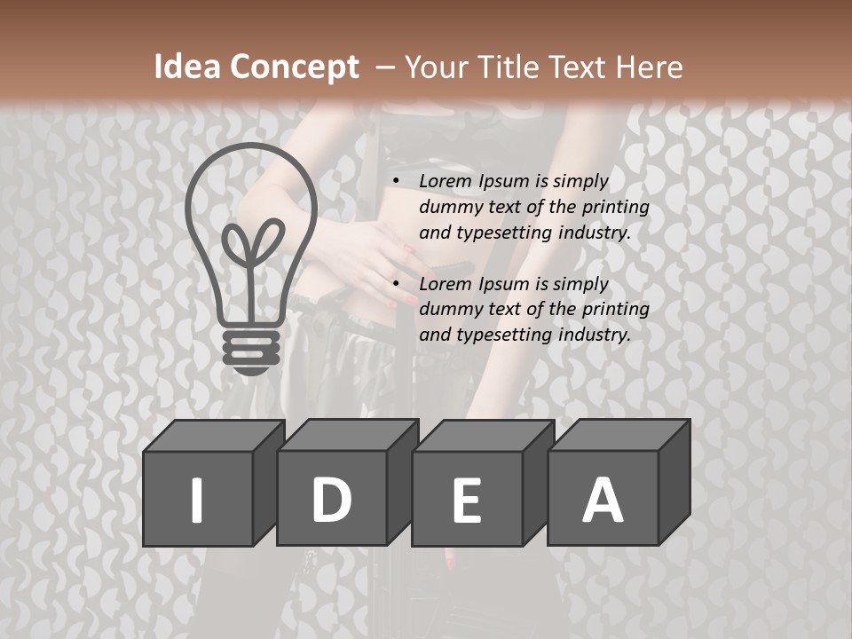 Holding Rifle Sexy PowerPoint Template