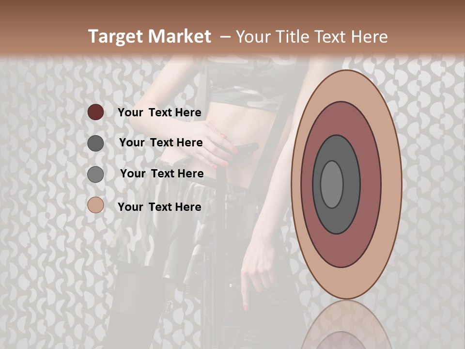 Holding Rifle Sexy PowerPoint Template