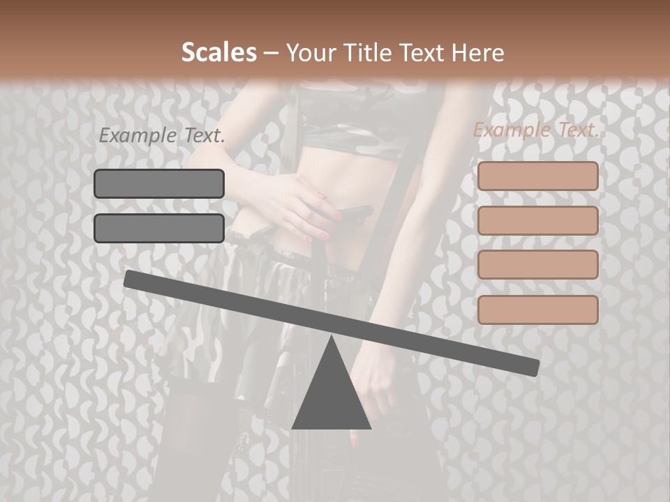 Holding Rifle Sexy PowerPoint Template