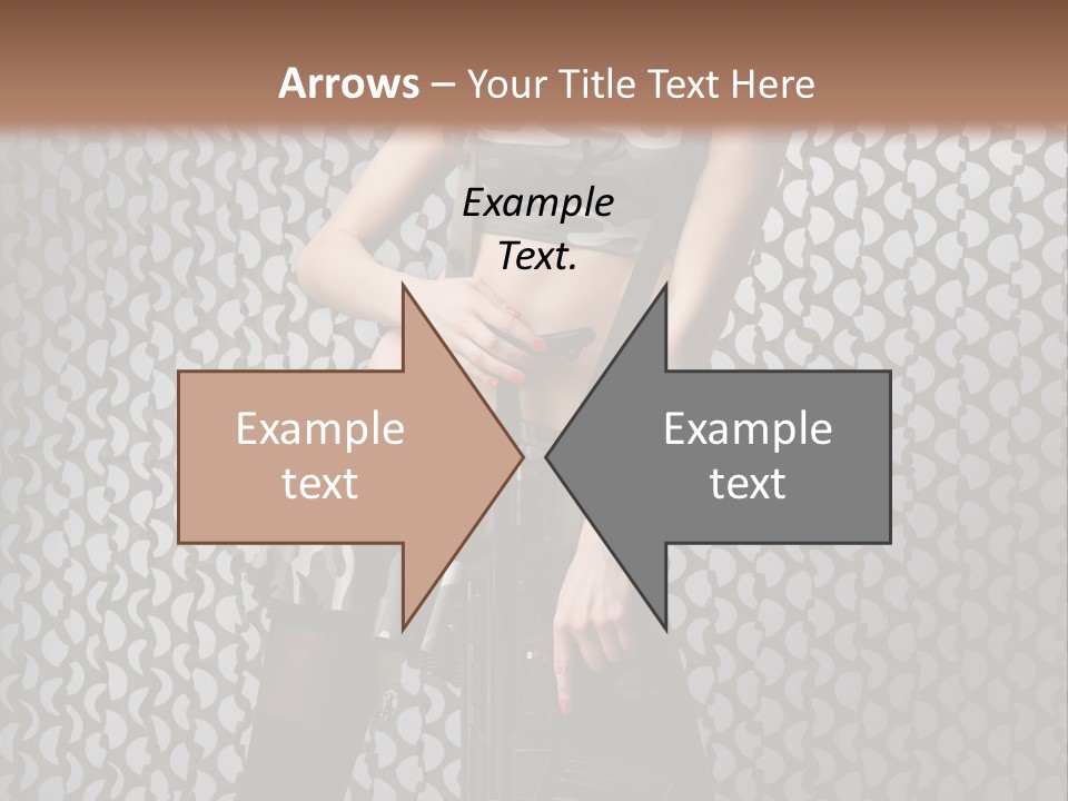 Holding Rifle Sexy PowerPoint Template