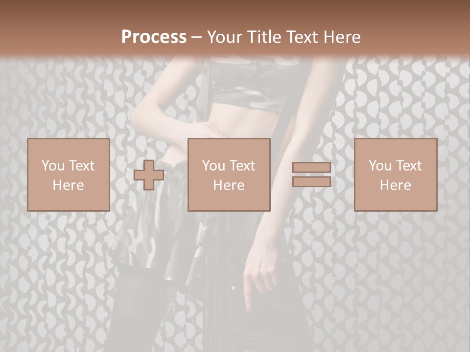 Holding Rifle Sexy PowerPoint Template