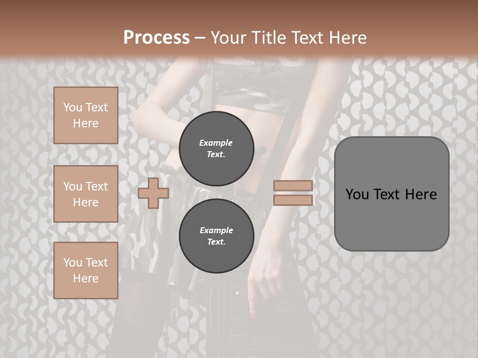 Holding Rifle Sexy PowerPoint Template