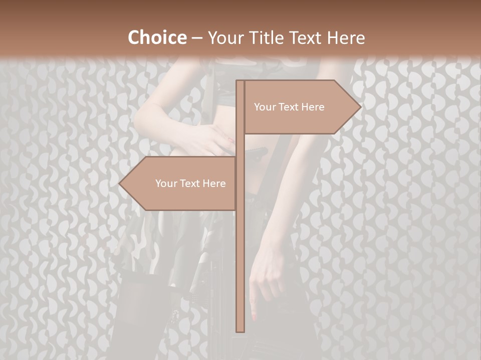 Holding Rifle Sexy PowerPoint Template