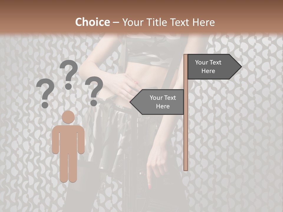 Holding Rifle Sexy PowerPoint Template