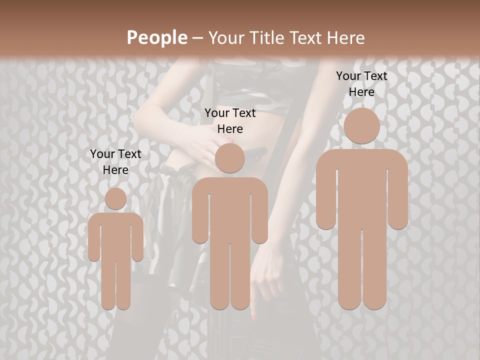 Holding Rifle Sexy PowerPoint Template