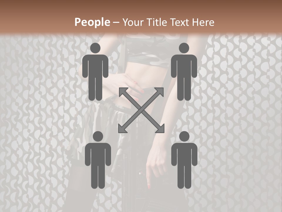 Holding Rifle Sexy PowerPoint Template