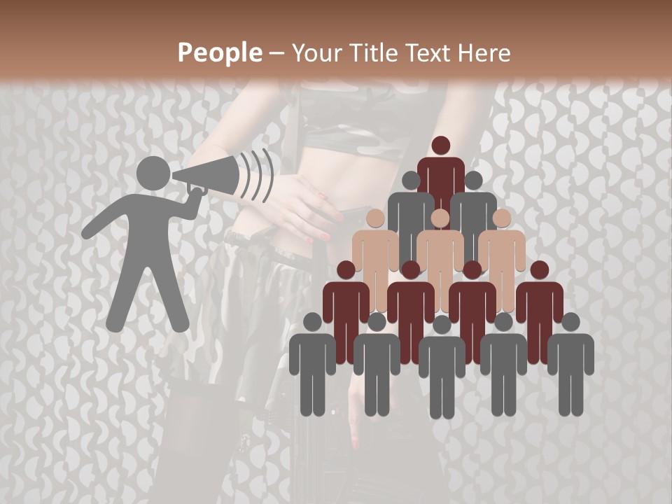 Holding Rifle Sexy PowerPoint Template