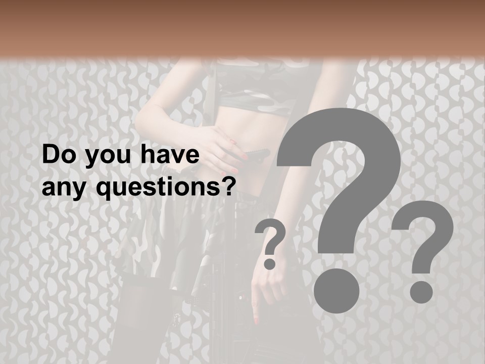 Holding Rifle Sexy PowerPoint Template