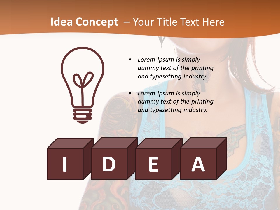 Slim Transparent Neck PowerPoint Template