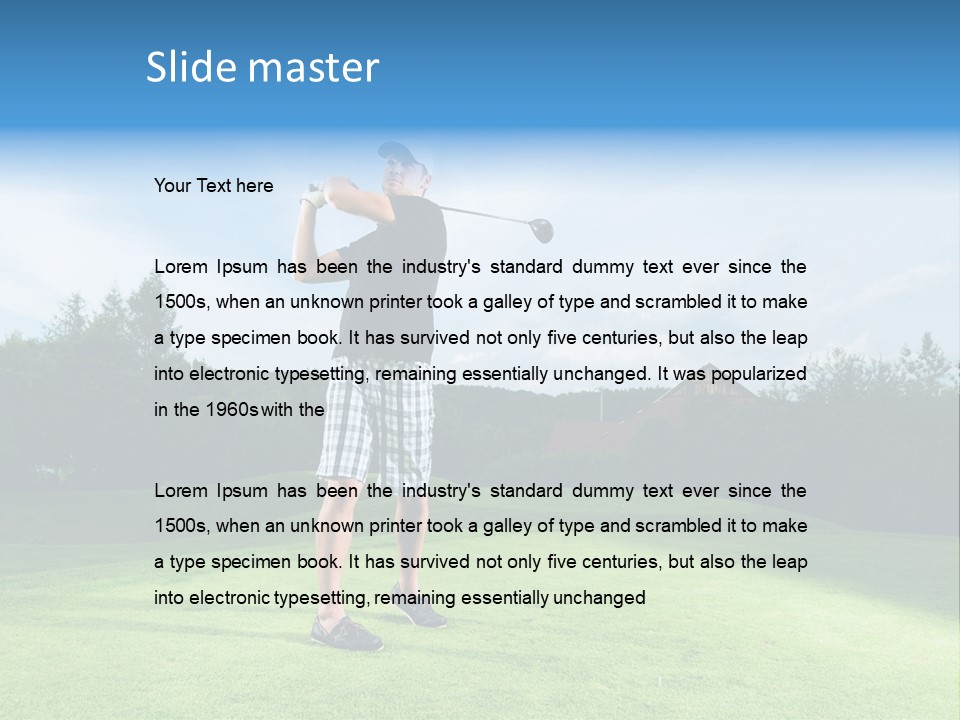 Stroke Sunlit Sky PowerPoint Template