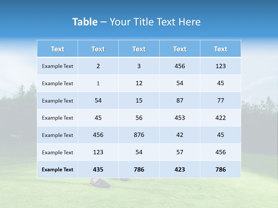 Stroke Sunlit Sky PowerPoint Template