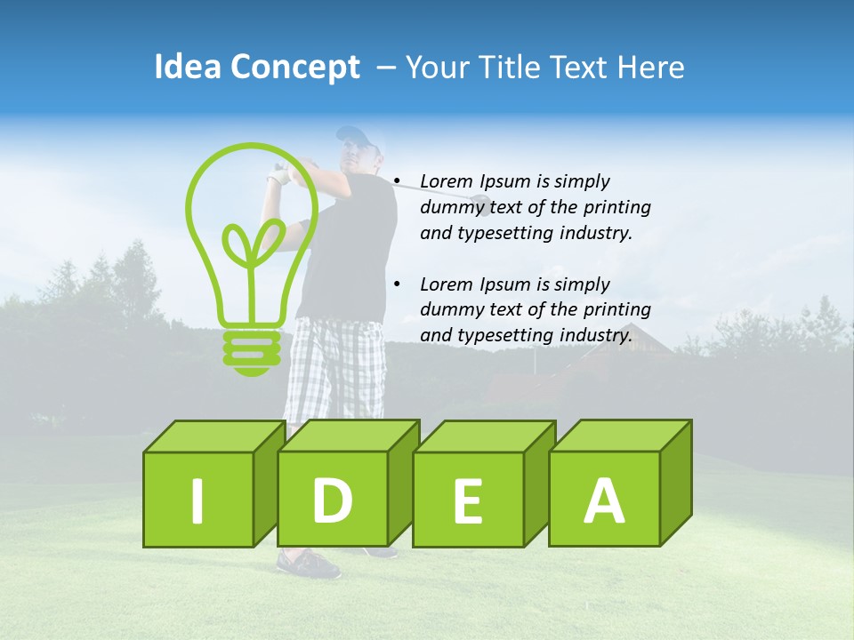 Stroke Sunlit Sky PowerPoint Template