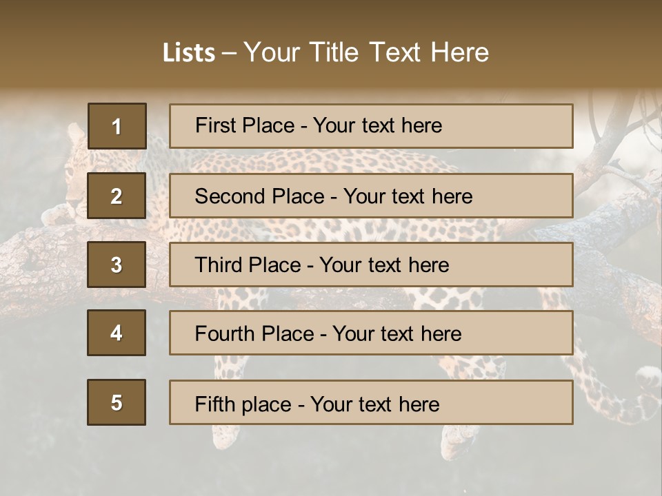 Botswana Well Fed Chitabe Camp PowerPoint Template