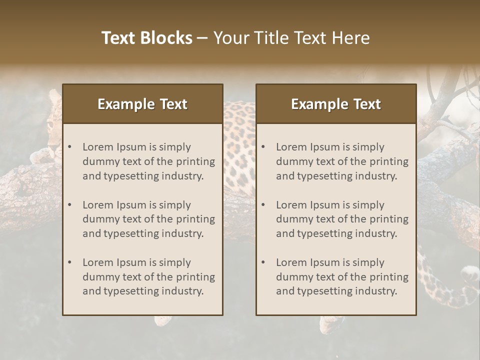 Botswana Well Fed Chitabe Camp PowerPoint Template
