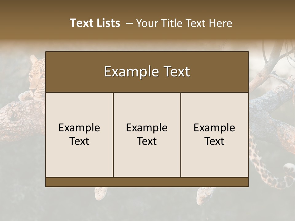 Botswana Well Fed Chitabe Camp PowerPoint Template