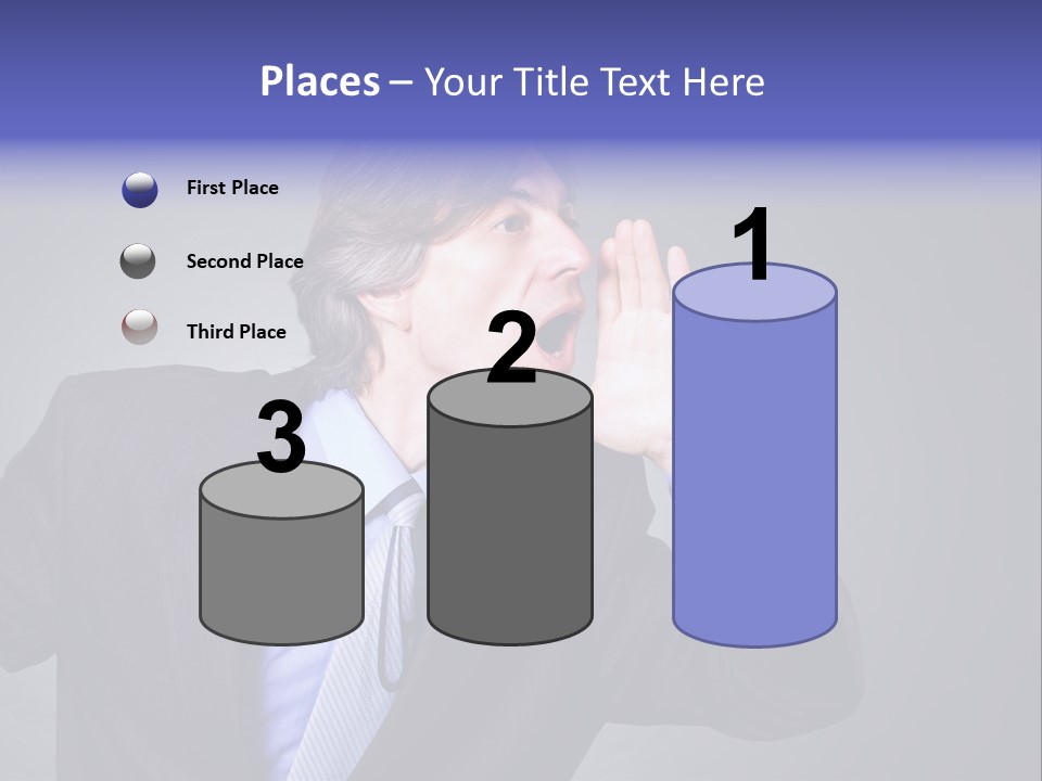 Male Head Isolated PowerPoint Template