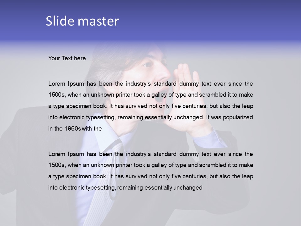 Male Head Isolated PowerPoint Template