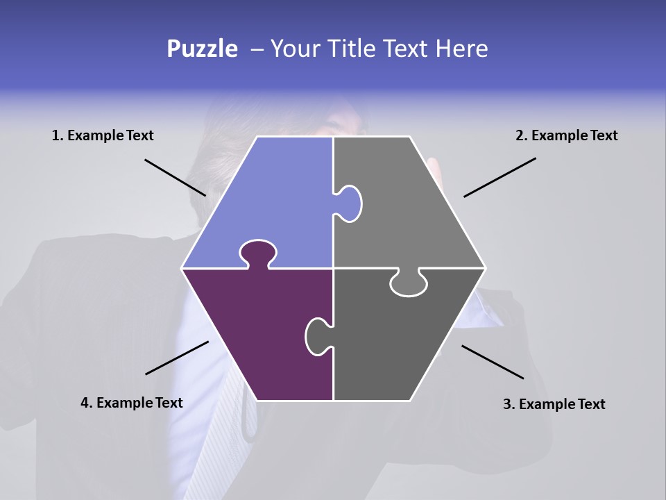 Male Head Isolated PowerPoint Template