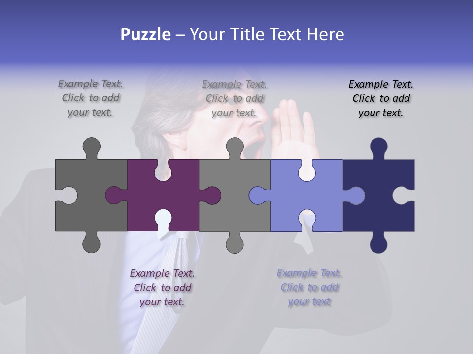 Male Head Isolated PowerPoint Template