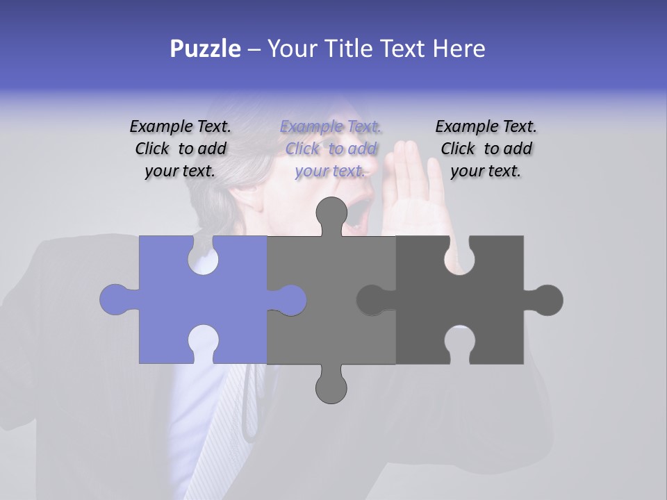 Male Head Isolated PowerPoint Template