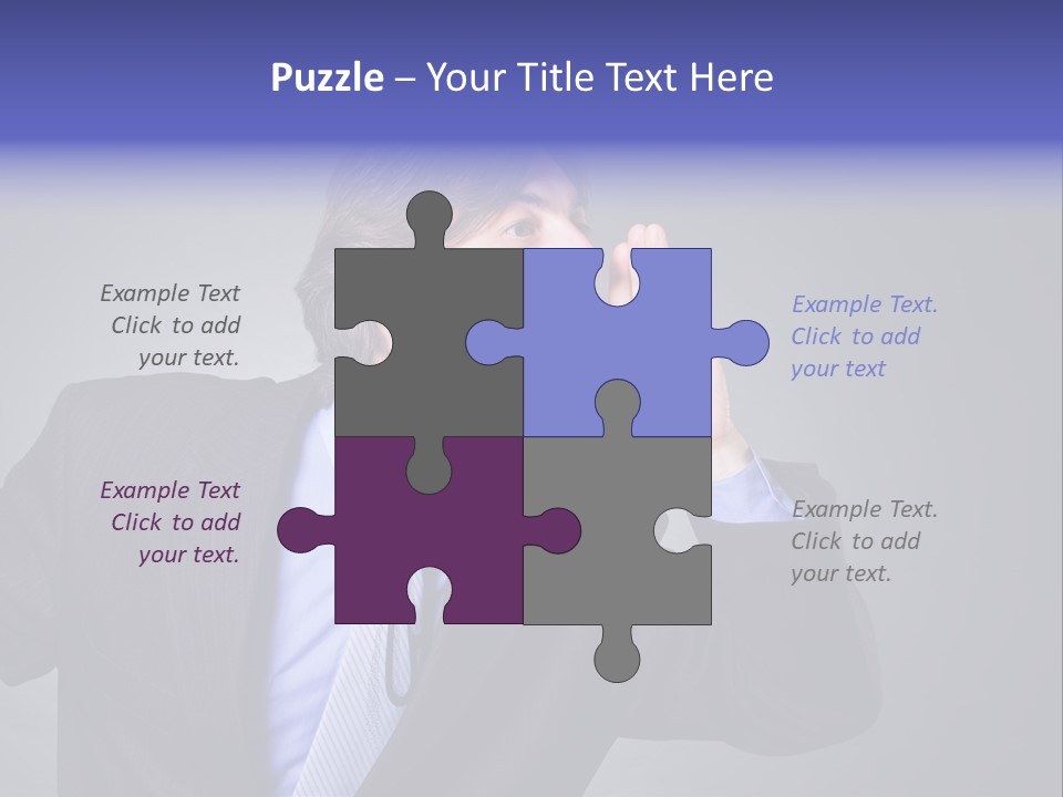 Male Head Isolated PowerPoint Template