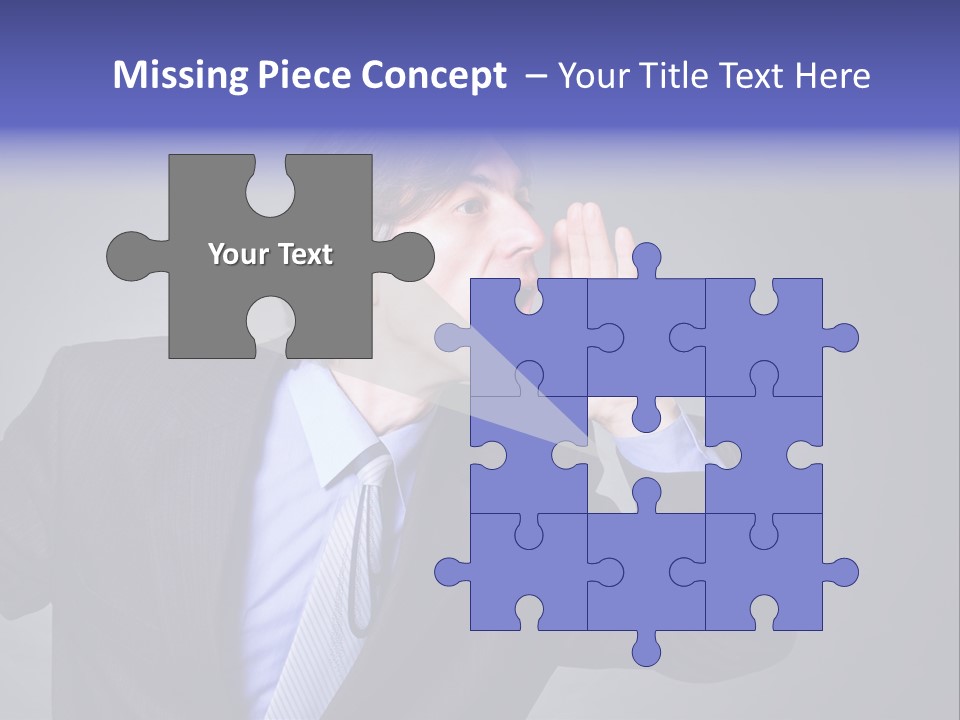 Male Head Isolated PowerPoint Template