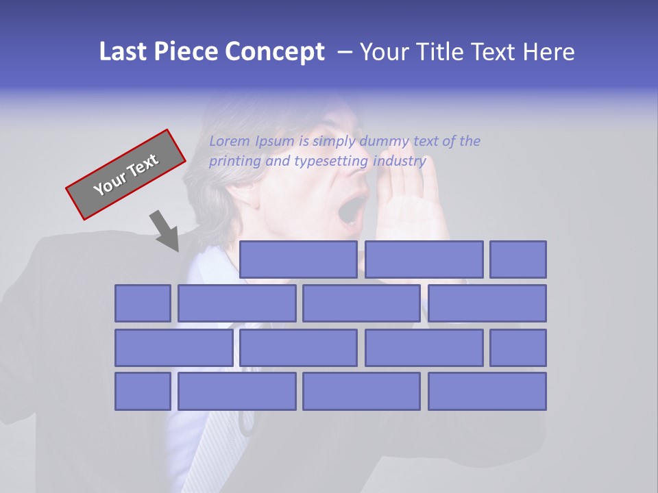 Male Head Isolated PowerPoint Template