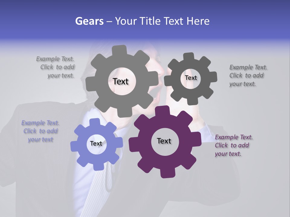 Male Head Isolated PowerPoint Template