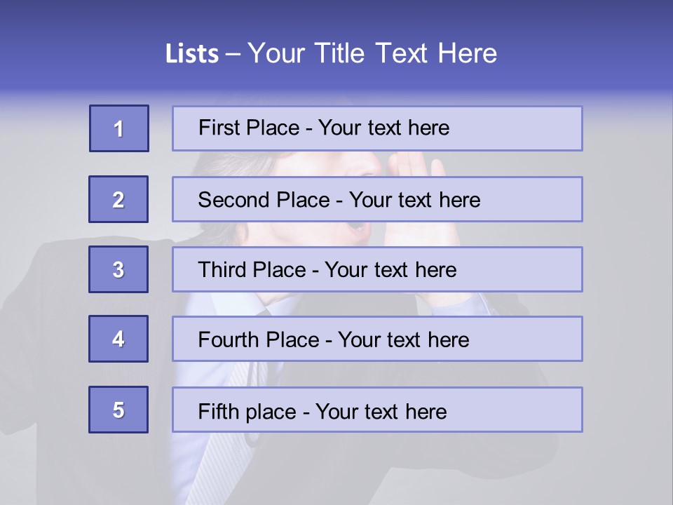 Male Head Isolated PowerPoint Template