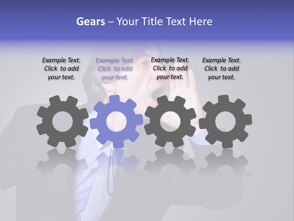 Male Head Isolated PowerPoint Template