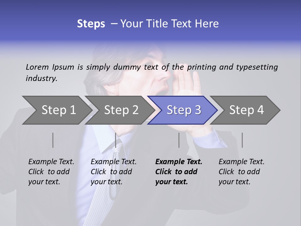 Male Head Isolated PowerPoint Template