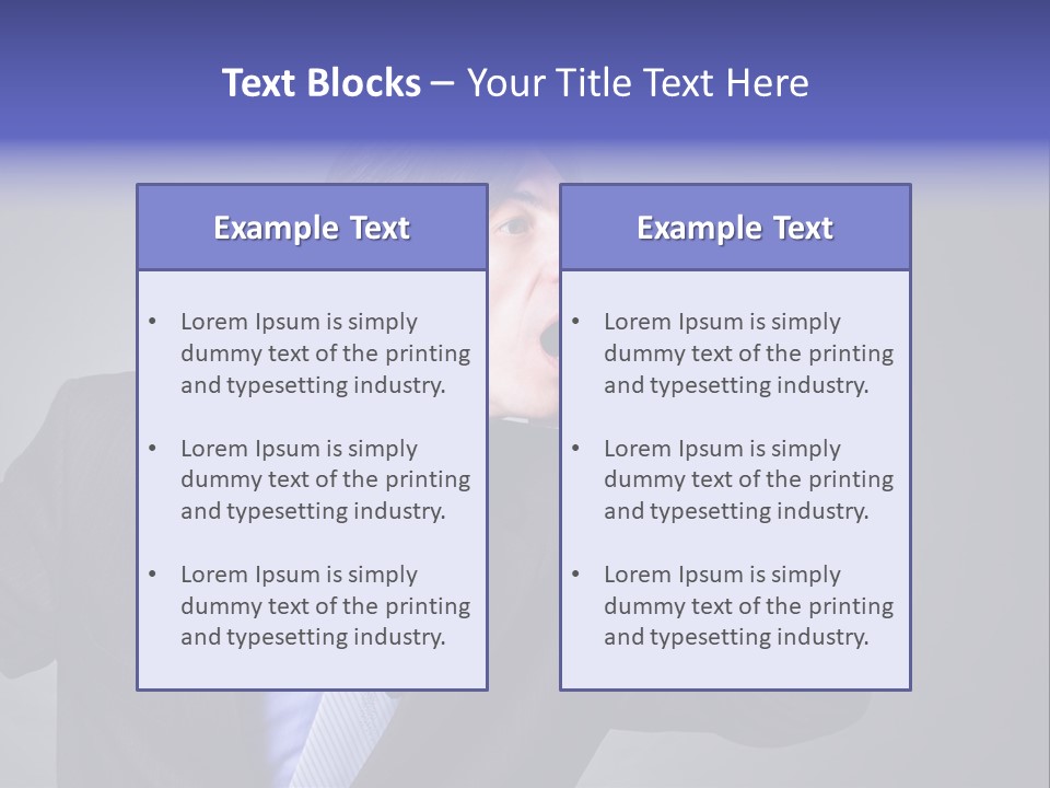 Male Head Isolated PowerPoint Template