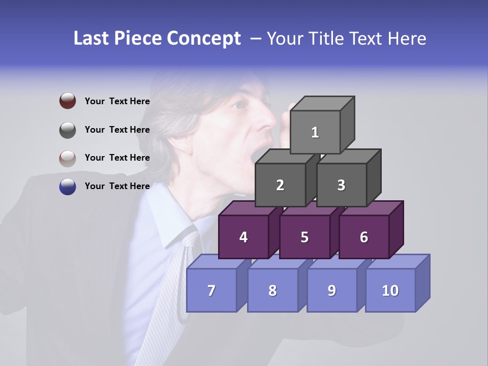 Male Head Isolated PowerPoint Template